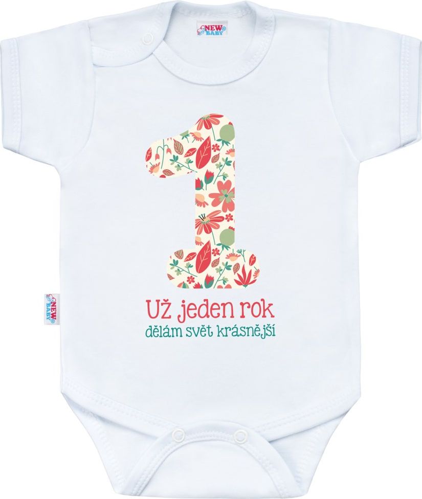 Body s potiskem New Baby Už jeden rok dělám svět krásnější&nbsp;-&nbsp;86 (12-18m) - obrázek 1