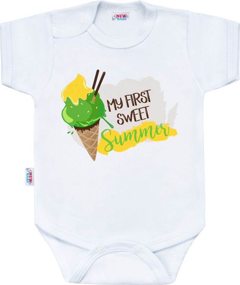 Body s potiskem New Baby MY FIRST SWEET Summer zelené - 74 (6-9m) - obrázek 1