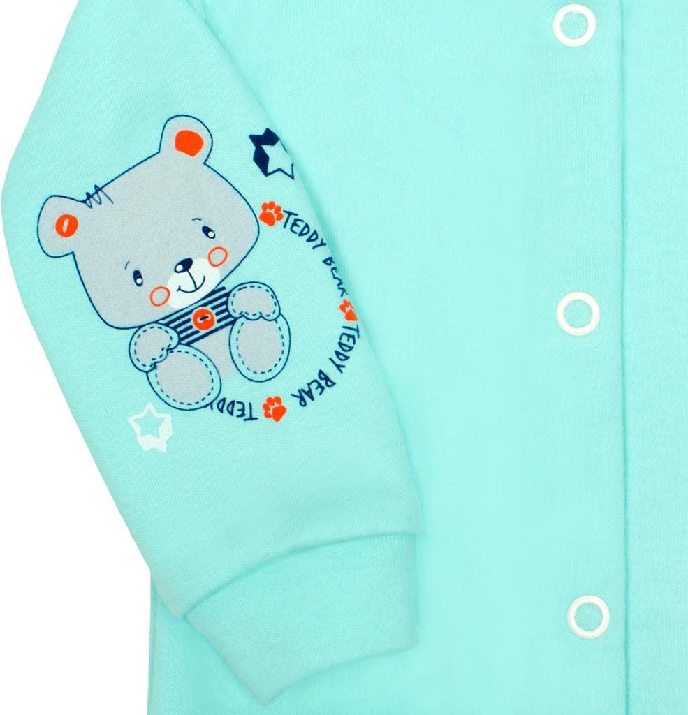 Kojenecký kabátek New Baby teddy tyrkysový&nbsp;-&nbsp;74 (6-9m) - obrázek 2