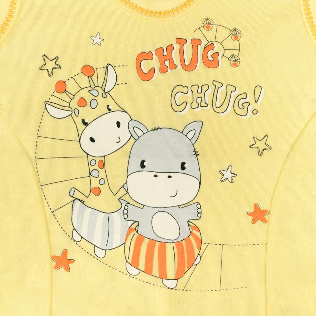 Kojenecké dupačky New Baby chug žluté - 74 (6-9m) - obrázek 2