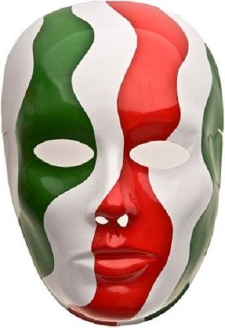 TWM Itálie maskovací maska zelená / bílá / červená jedna velikost - obrázek 1