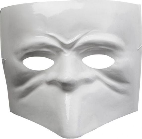 TWM PVC bílé jednovelikostní šaty s benátskou maskou - obrázek 1