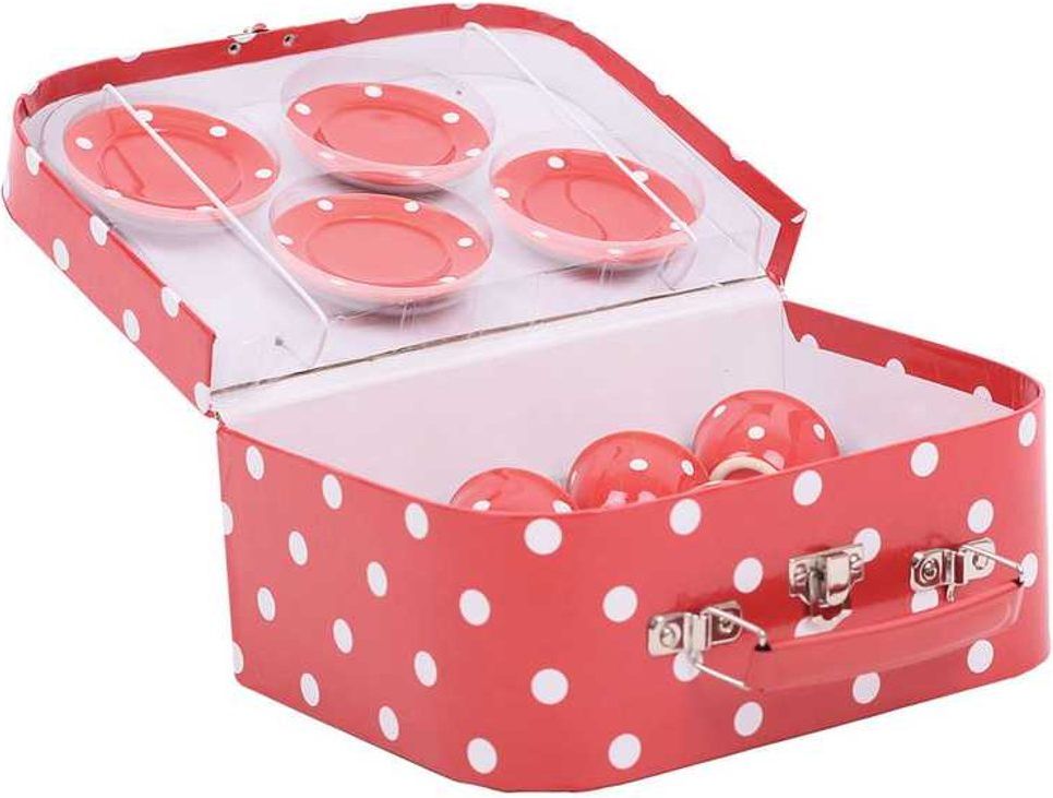 Bigjigs Toys Červený puntikovaný čajový set - obrázek 3