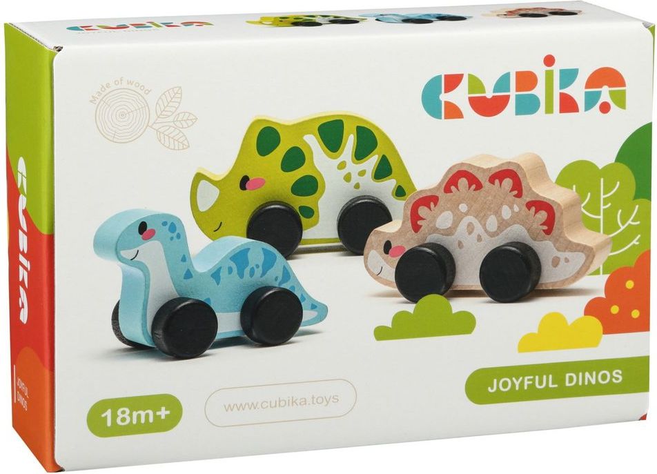 CUBIKA 15597 Veselí dinosauři - dřevěný set 3 díly - obrázek 2