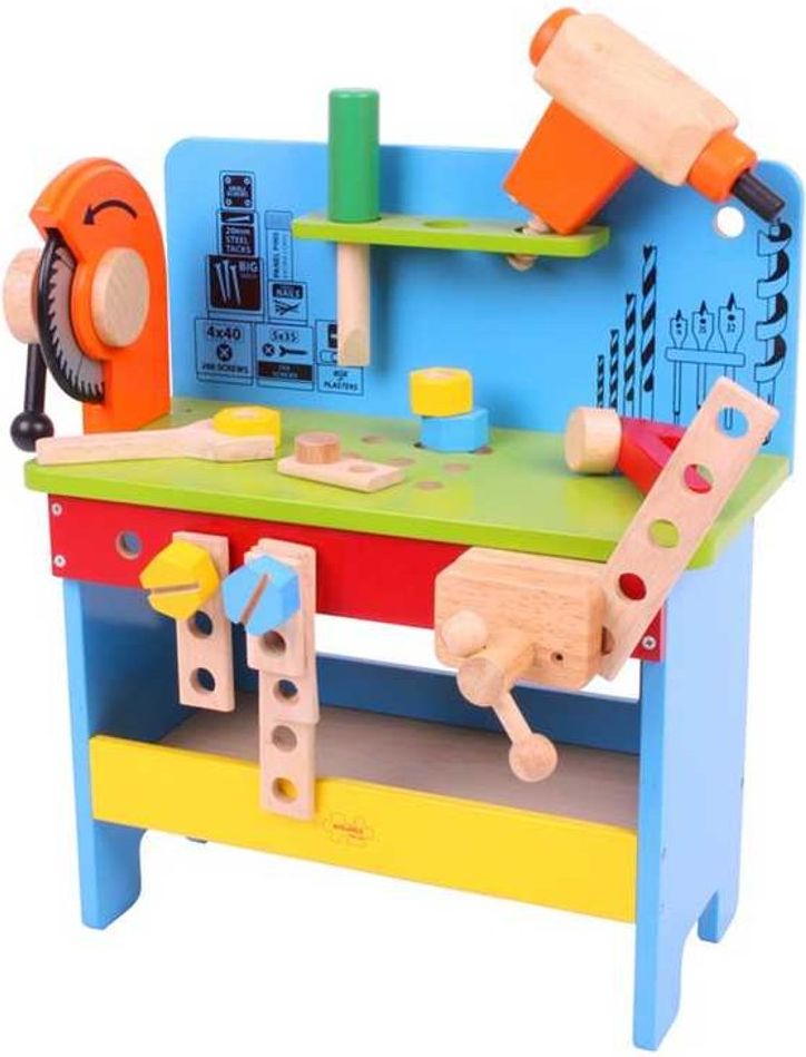 Bigjigs Toys Pracovní ponk modrý - obrázek 1