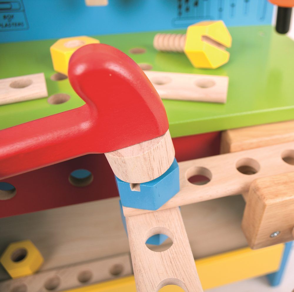 Bigjigs Toys Pracovní ponk modrý - obrázek 5