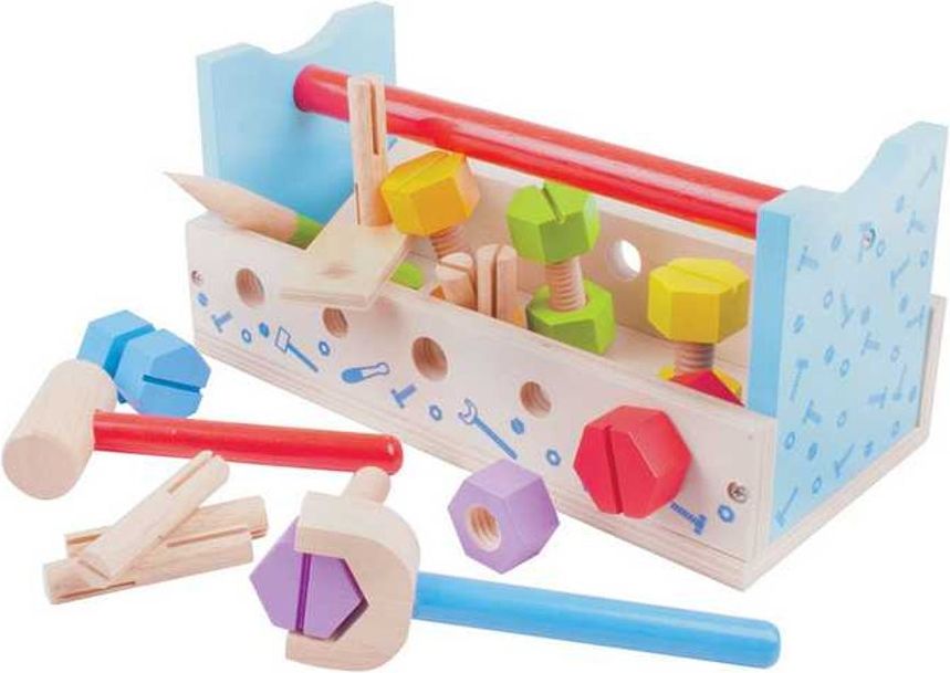 Bigjigs Toys Ponk a přepravka na nářadí 2v1 - obrázek 3