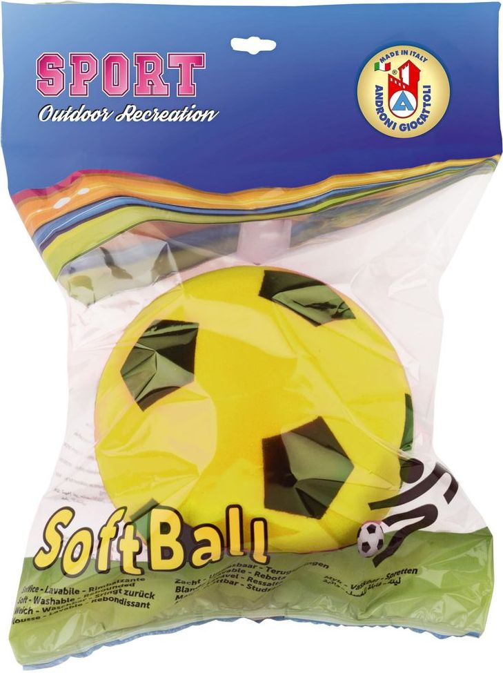 Androni Soft míč - průměr 20 cm, žlutý - obrázek 2