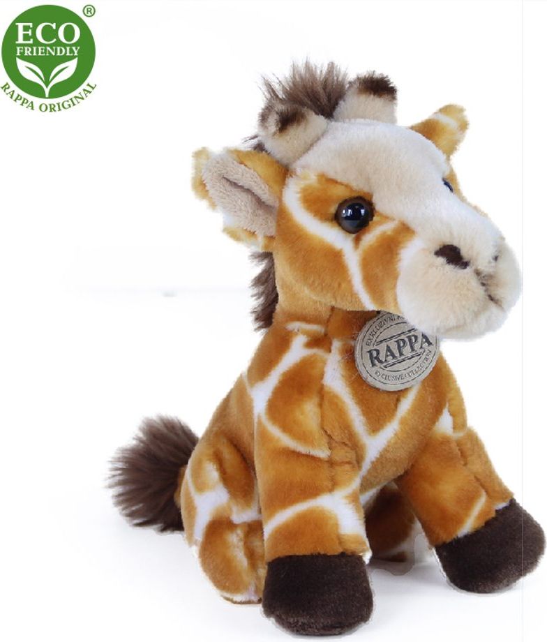 RAPPA Plyšová žirafa sedící 18 cm ECO-FRIENDLY - obrázek 1