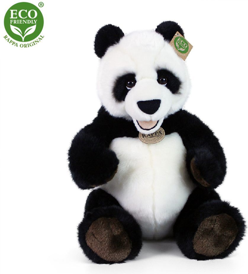 RAPPA Plyšová panda sedící 33 cm ECO-FRIENDLY - obrázek 1
