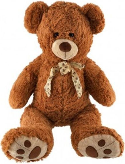 Teddies Medvěd s mašlí plyš 72cm hnědý v sáčku 0+ - obrázek 1