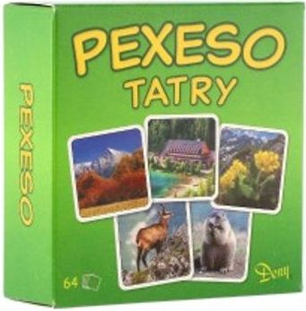 Hydrodata Pexeso Tatry papírové společenská hra 32 obrázkových dvojic v papírové krabičce 8x8cm - obrázek 2