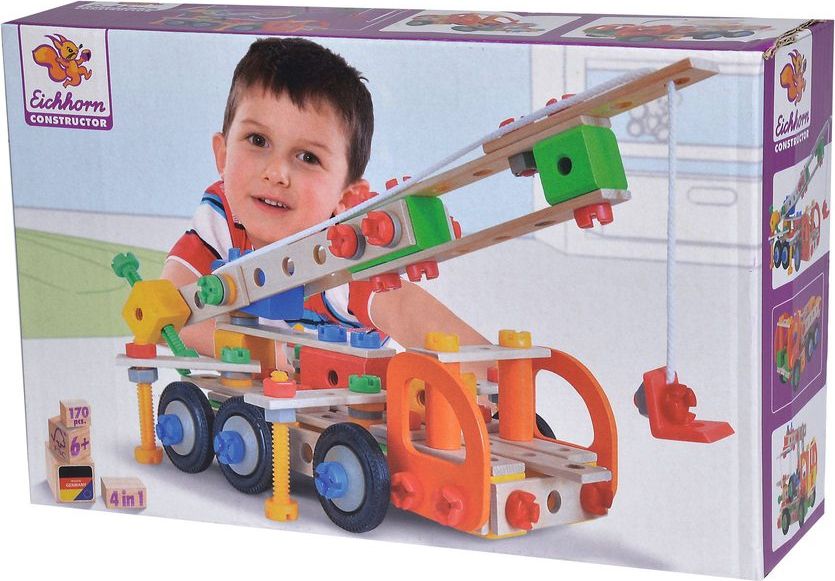 Simba Stavebnice Constructor 4 Autojeřáb, 170 dílů - obrázek 1