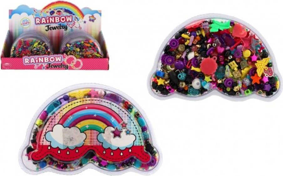 Teddies Korálky barevné plast v blistru 20x13cm 8ks v boxu - obrázek 1