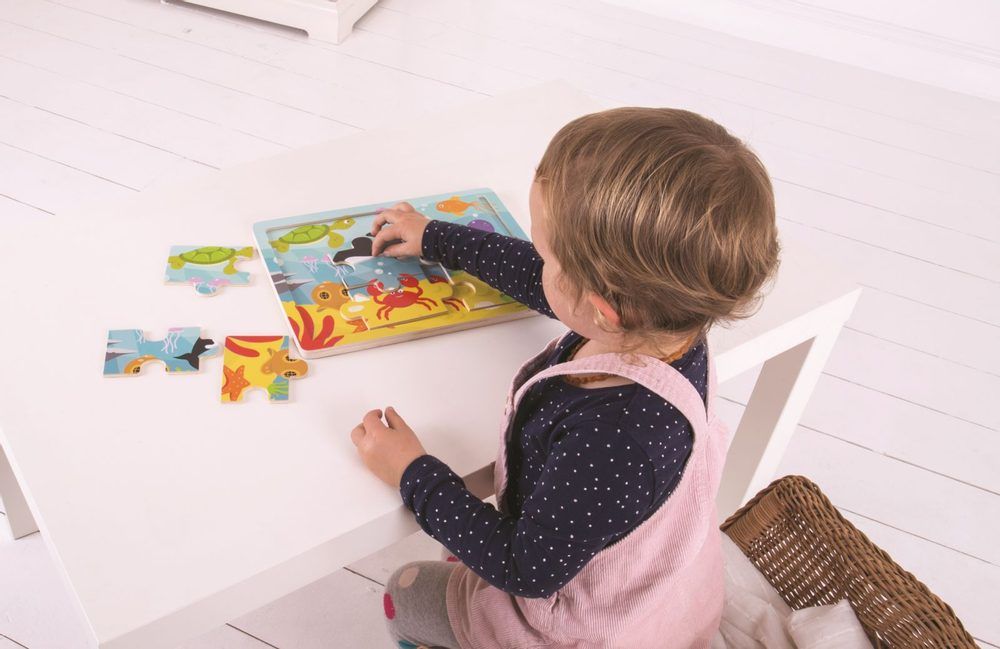 Bigjigs Toys Dřevěné puzzle mořský svět - obrázek 4