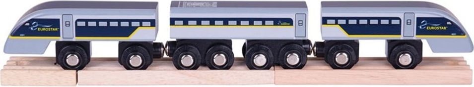 Bigjigs Rail Rychlík Eurostar E320 + 3 koleje - obrázek 1