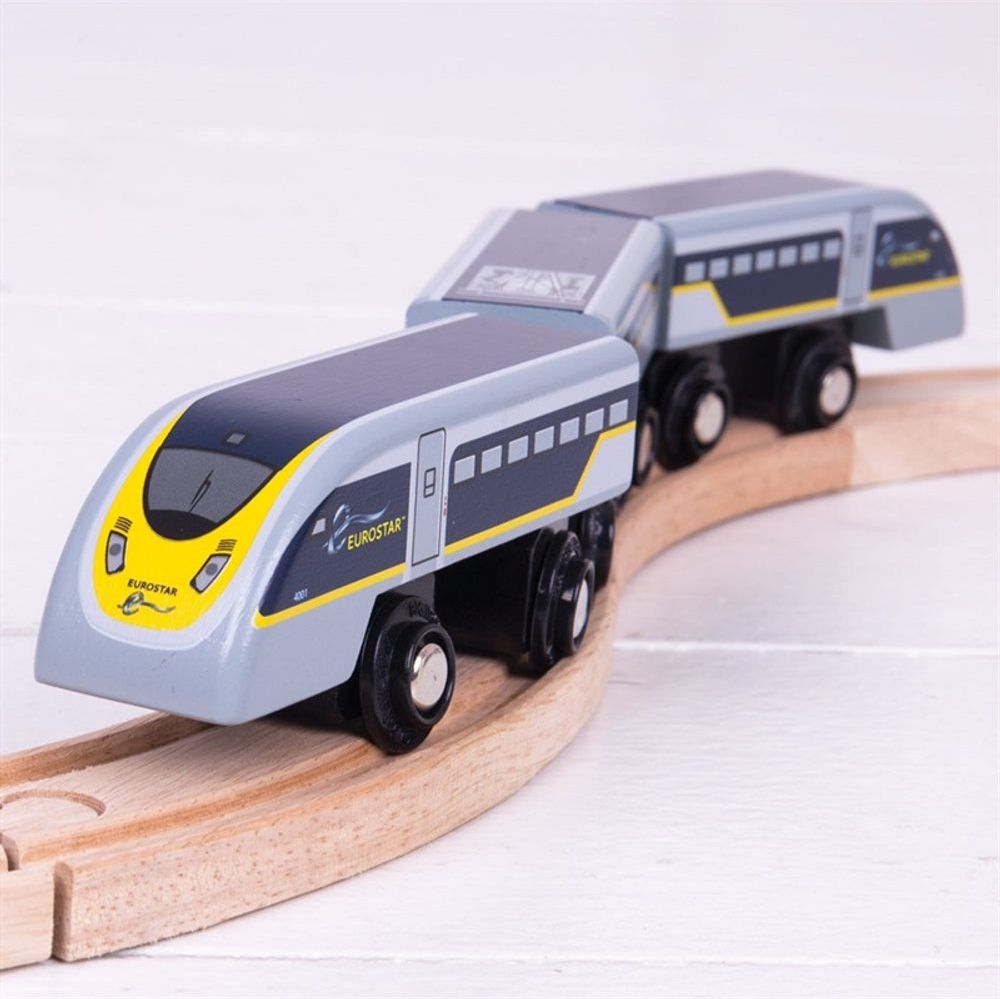Bigjigs Rail Rychlík Eurostar E320 + 3 koleje - obrázek 2