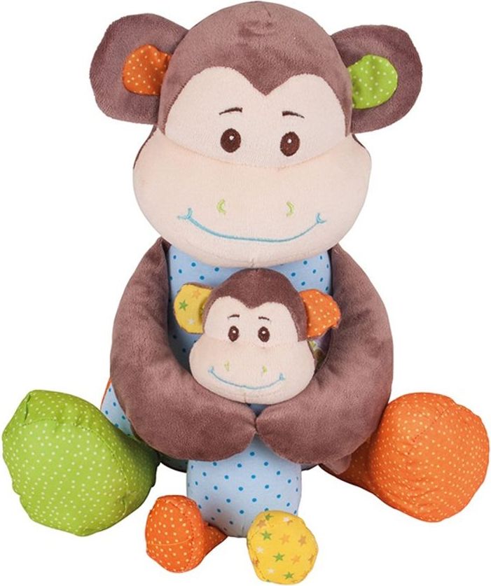 Bigjigs Toys Bigjigs Baby Textilní postavička opička Cheeky velká - obrázek 1