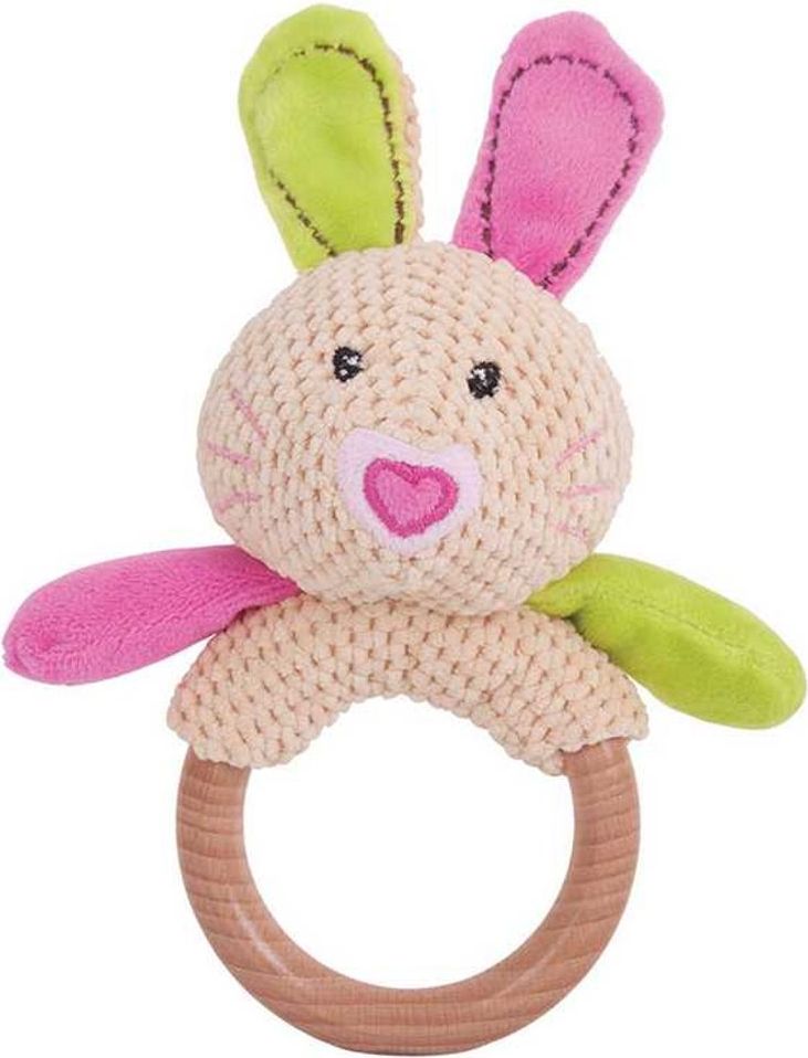 Bigjigs Toys Bigjigs Baby Chrastítko kroužek králíček Bella - obrázek 1