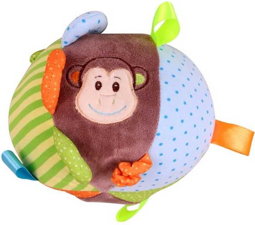 Bigjigs Toys Bigjigs Baby Textilní aktivní koule opička Cheeky - obrázek 1