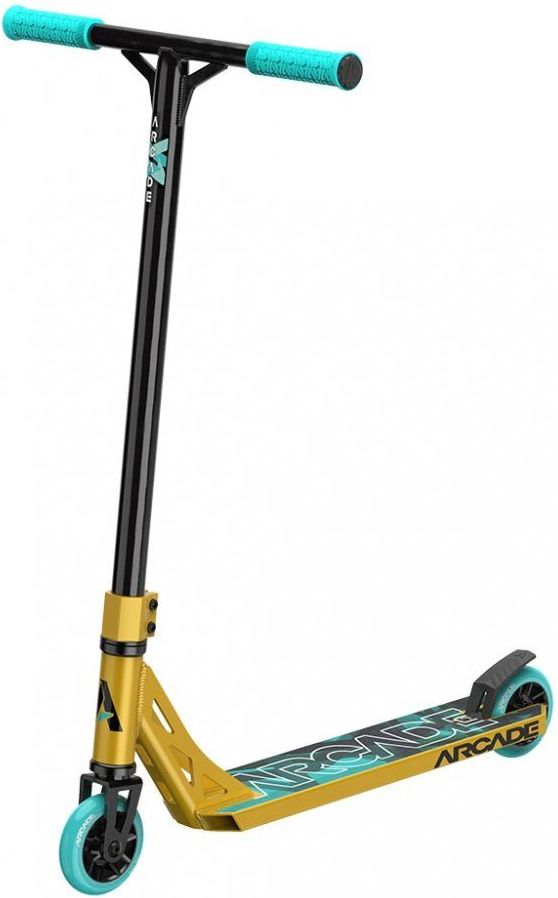 Arcade Freestylová koloběžka Arcade Defender Pro Gold/Teal - obrázek 1