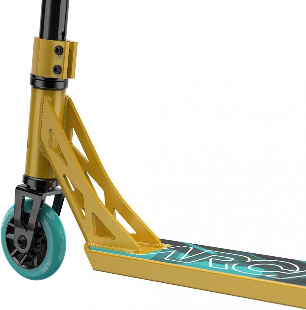 Arcade Freestylová koloběžka Arcade Defender Pro Gold/Teal - obrázek 5