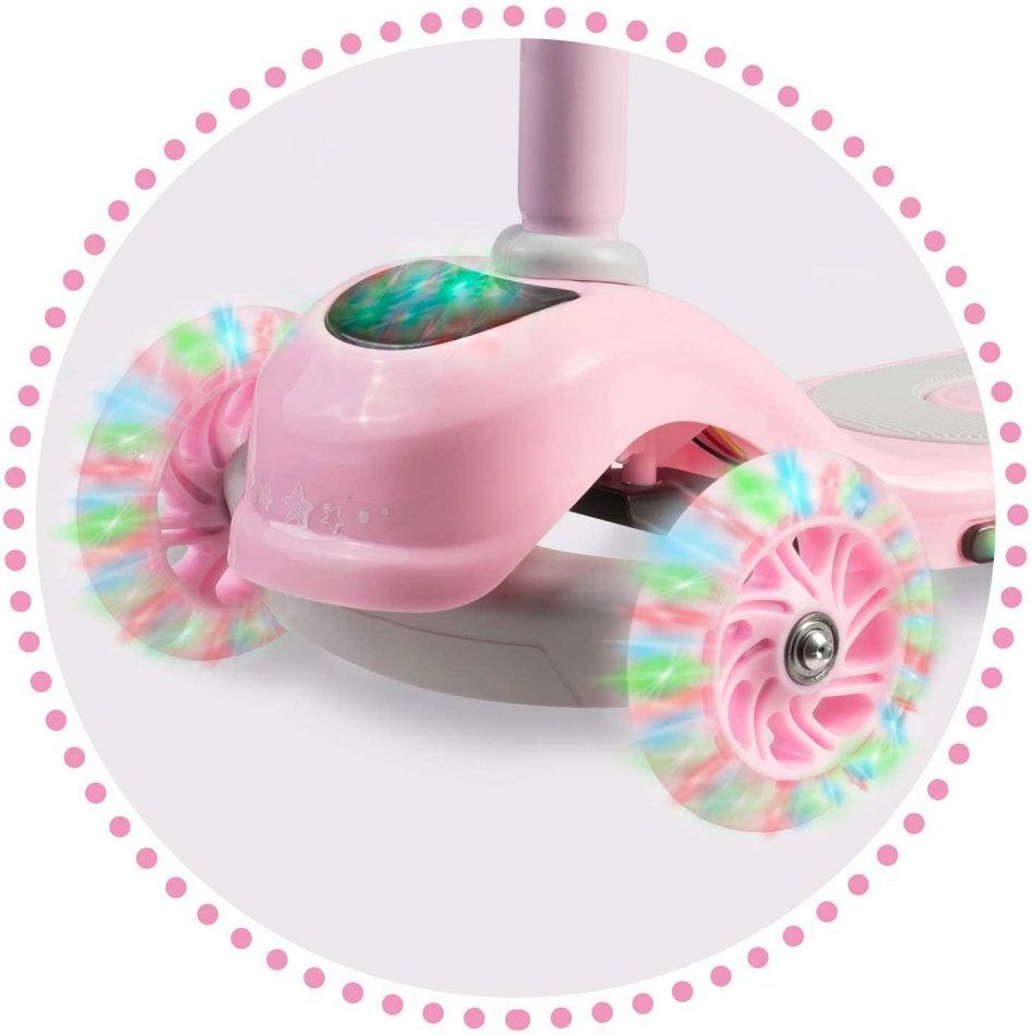 Ricokids Dětská tříkolová koloběžka Ricokids Piko LED růžová - obrázek 12