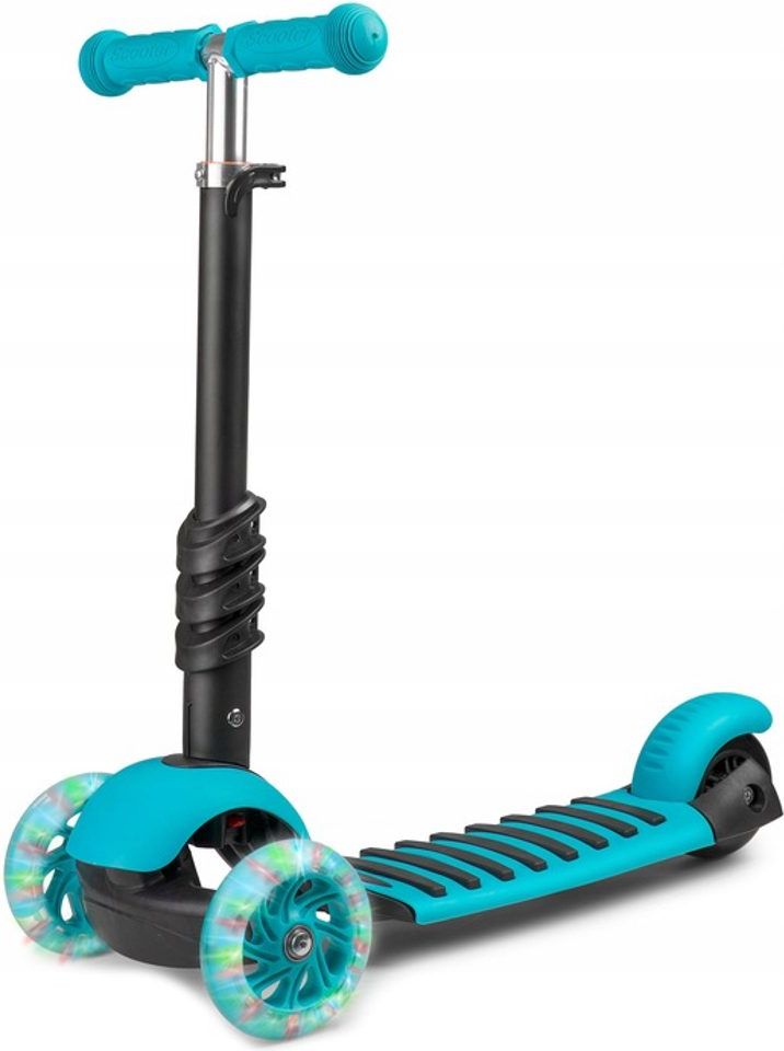 Ricokids Dětská tříkolová koloběžka Ricokids Buggy LED modrá beruška - obrázek 3