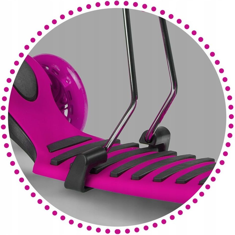 Ricokids Dětská tříkolová koloběžka Ricokids Buggy LED fialová beruška - obrázek 8