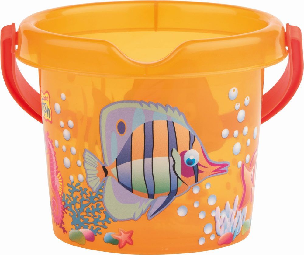 Androni Kyblík rybičky průhledný - průměr 13 cm, oranžový - obrázek 1