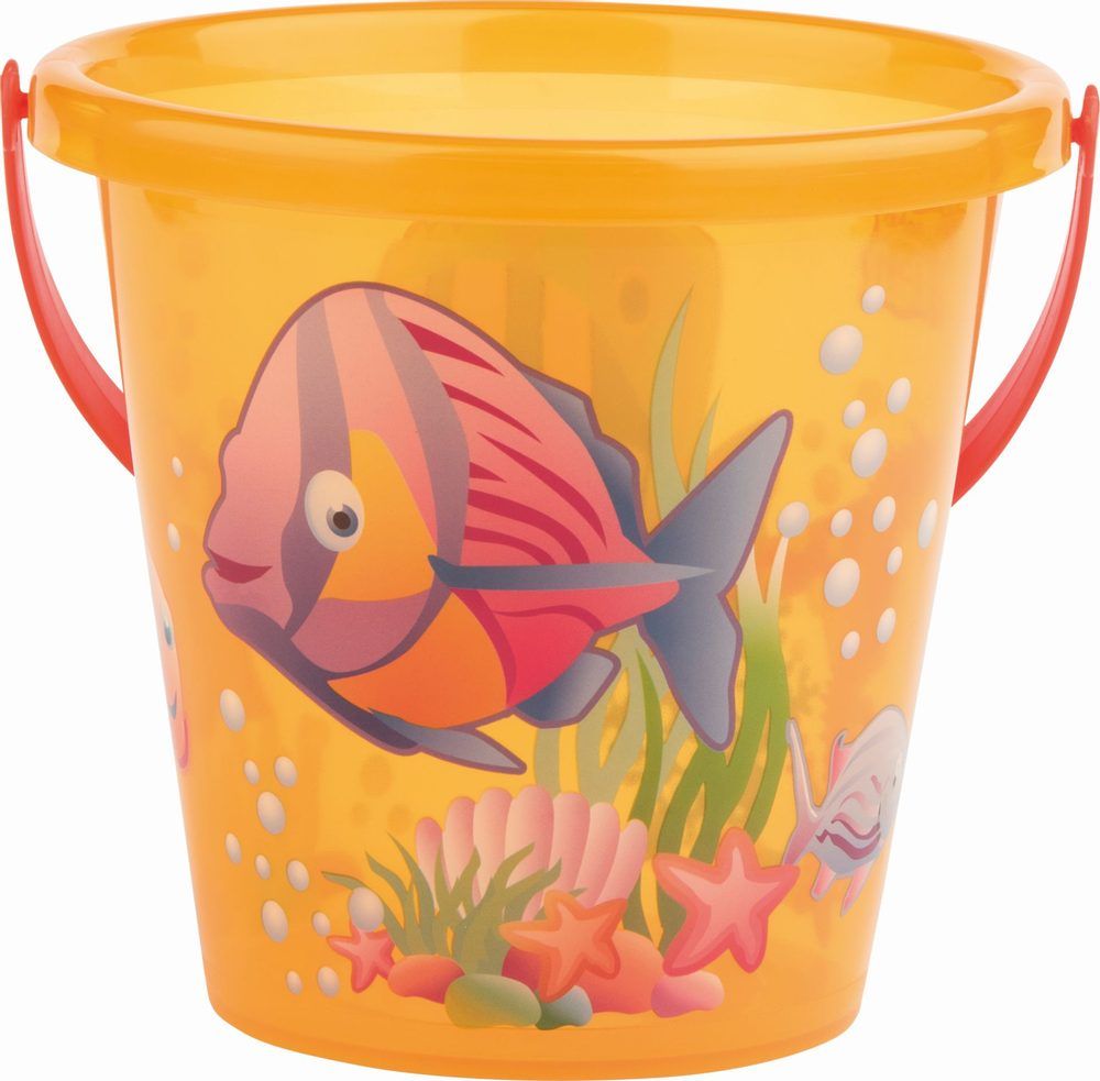 Androni Kyblík rybičky průhledný - průměr 17 cm, oranžový - obrázek 1