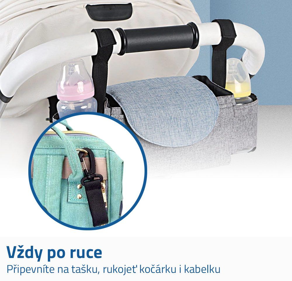 Popron Úchyty na tašku na kočárek - obrázek 3