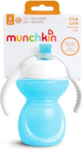 Munchkin - Click Lock hrneček s oušky a pítkem 237ml - modrý - obrázek 4