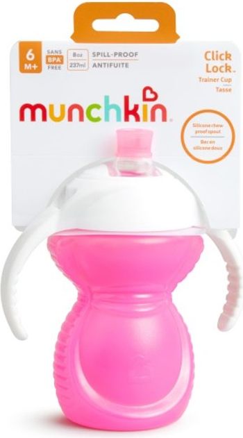 Munchkin - Click Lock hrneček s oušky a pítkem 237ml - růžový - obrázek 4