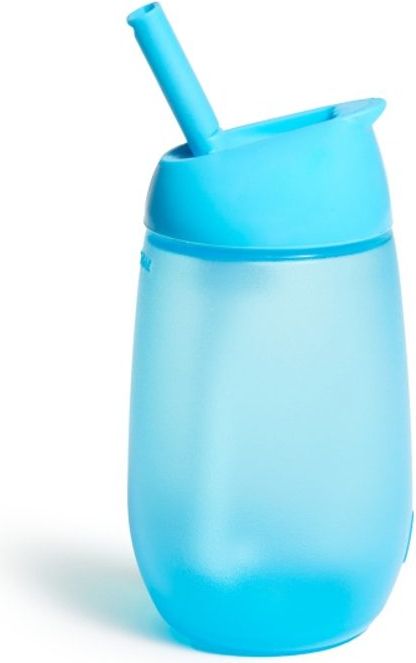 Munchkin - Hrneček s brčkem Simple Clean 296ml - modrý - obrázek 2