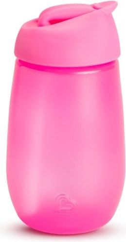 Munchkin - Hrneček s brčkem Simple Clean 296ml - růžový - obrázek 1