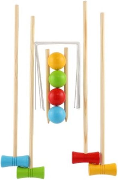 Teddies Hra Kroket dřevo v krabici 59x21x6cm - obrázek 3