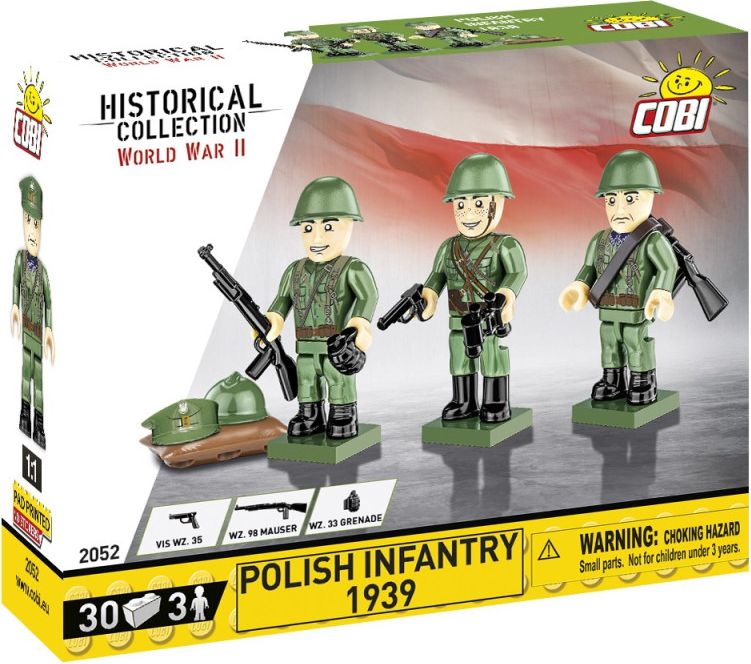 Cobi 3 figurky s doplňky Polská pěchota 1939, 30 k - obrázek 1