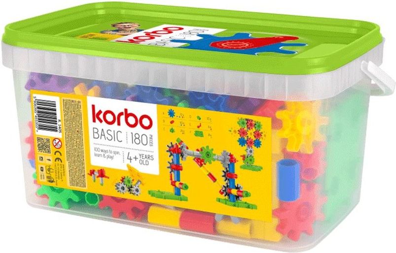 KORBO Plastová stavebnice Basic 180 dílů - obrázek 1