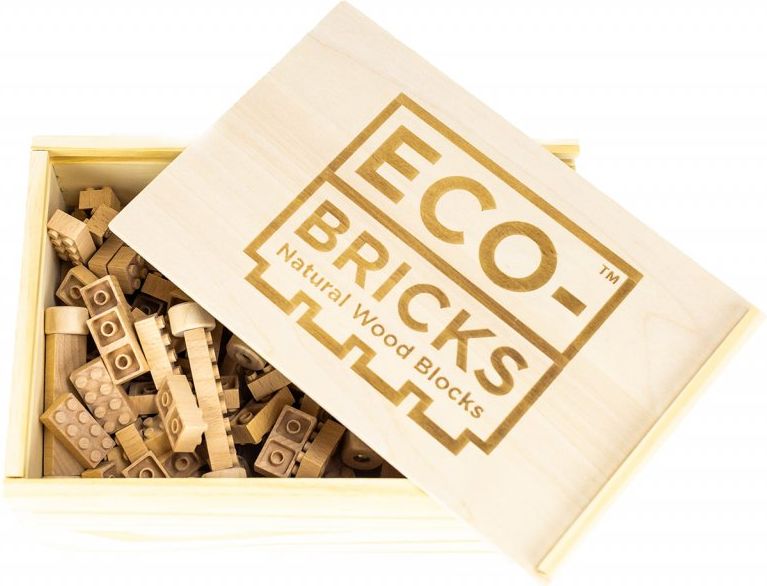 ECO-BRICKS Classic dřevěná stavebnice 145 dílků - obrázek 1