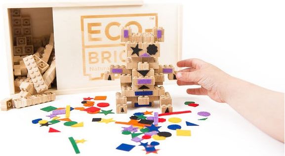 ECO-BRICKS Bambusová stavebnice 90 dílků - obrázek 1