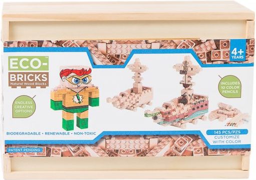 ECO-BRICKS Bambusová stavebnice 145 dílků - obrázek 2