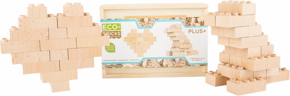 ECO-BRICKS Natural Plus dřevěná stavebnice 20 dílků - obrázek 1