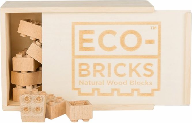ECO-BRICKS Natural Plus dřevěná stavebnice 20 dílků - obrázek 2