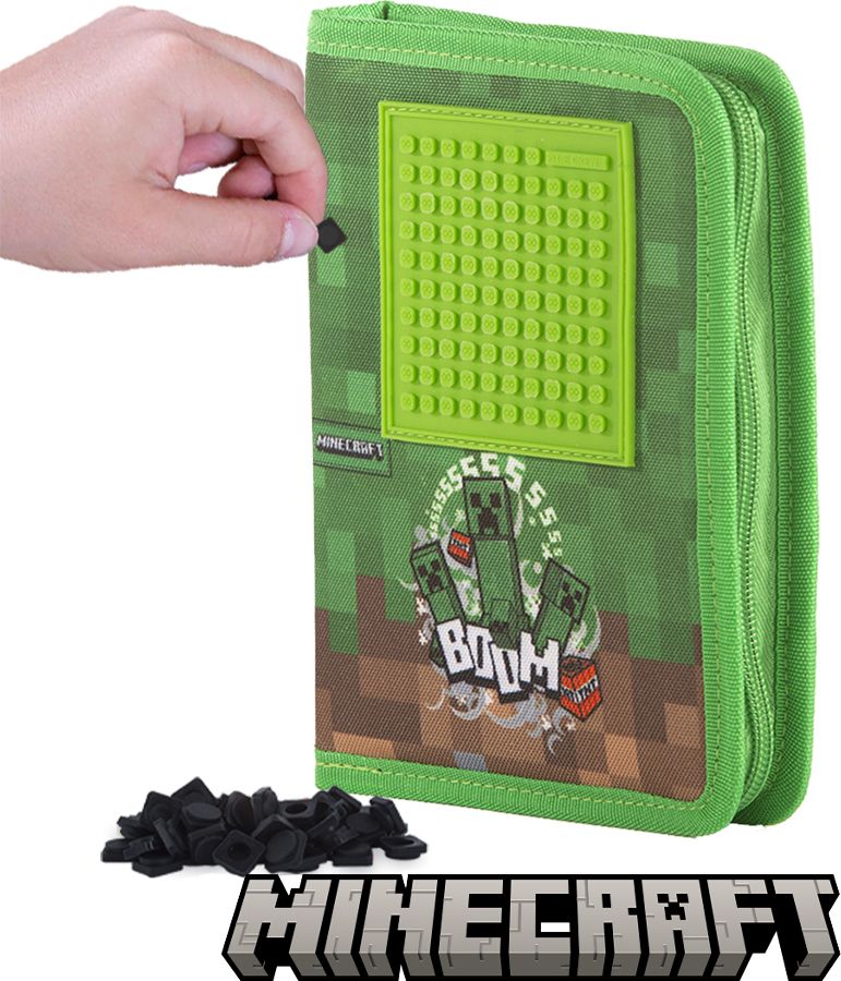 PIXIE CREW & MINECRAFT školní penál  s malým panelem - obrázek 1