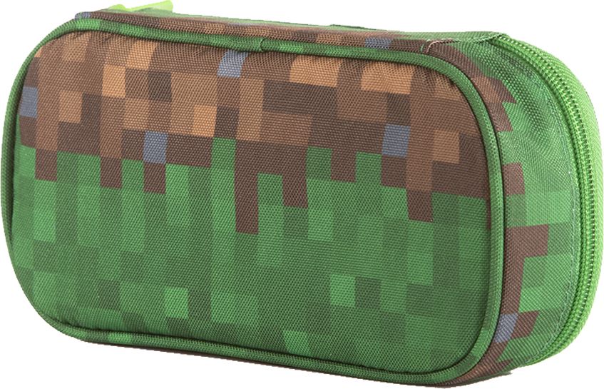 PIXIE CREW & MINECRAFT studentský penál zeleno-hnědý s malým panelem - obrázek 6