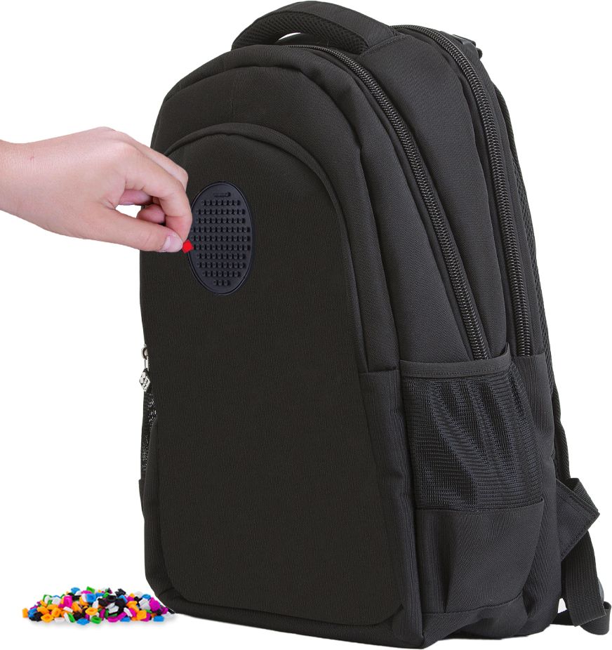 PIXIE CREW studentský batoh ČERNÝ s malým panelem - obrázek 1
