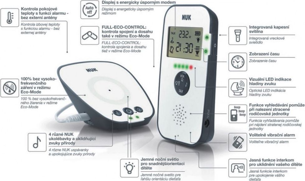 NUK Chůvička ECO Control Audio Display 530D+ - obrázek 4