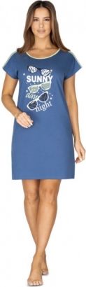 Regina Dámská noční košile Sunny day night, tmavě modrá - obrázek 1