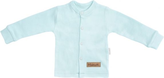 Mamatti Novorozenecká bavlněná košilka, kabátek, Bear - mátová - obrázek 1